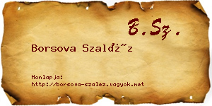 Borsova Szaléz névjegykártya